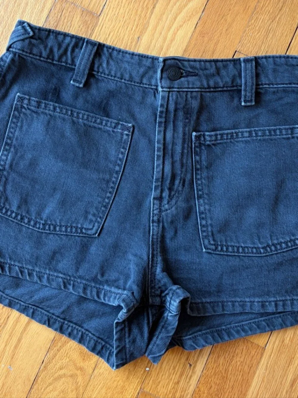 Free People We The Free Bettie Sailor Shorts 28 Washed Black
